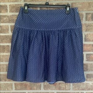 Ann Taylor Dark Blue Skater Skirt